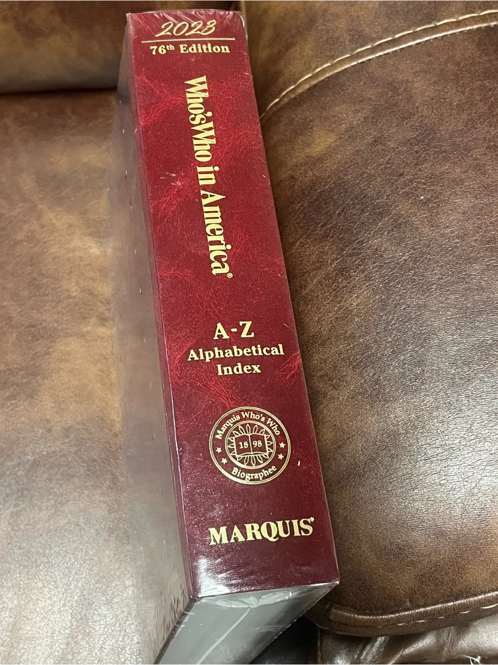 Who’s Who in America 2023 Hardcover - Burgundy with Gold Lettering